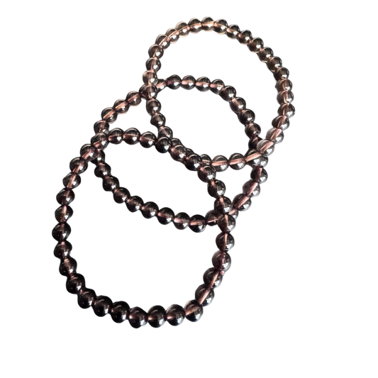 Smokey Quartz Bracelet - 6 mm Beads