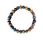 Armband Hämatit, Tigerauge, Shungit & Achat – Sanfter Begleiter für Alltag & Wohlgefühl