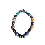 Armband Tigerauge, Lapislazuli, Hämatit, Shungit & Rauchquarz – Sanfter Begleiter für Alltag & Wohlgefühl