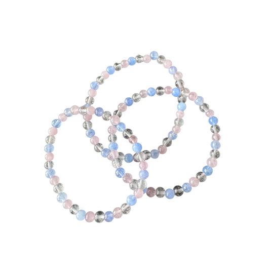 Armband Rosenquarz, Bergkristall und Aquamarin – Sanfter Begleiter für Alltag & Wohlgefühl