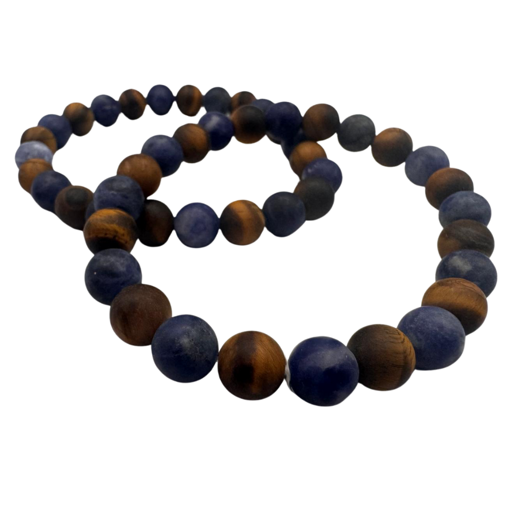 Armband Dumortierit & Tigerauge