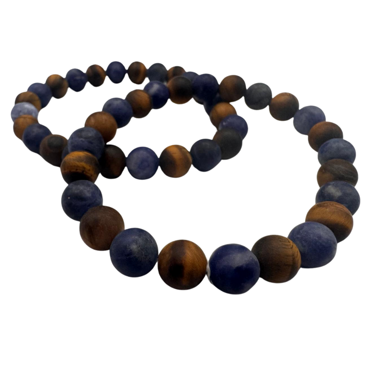 Armband Dumortierit & Tigerauge