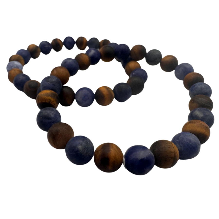 Armband Dumortierit & Tigerauge