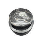Schmuckdose aus Stein mit Fossil