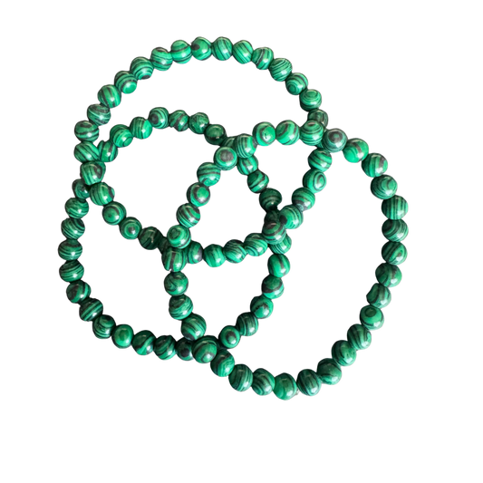 Bohemian Malachite Bracelet - 6-10 mm Beads