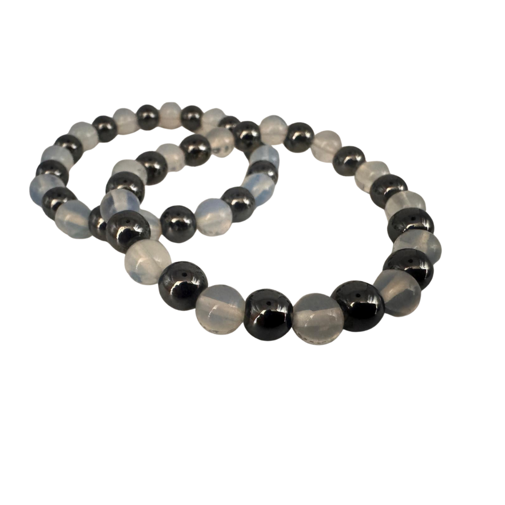 Armband Mondstein & Hämatit