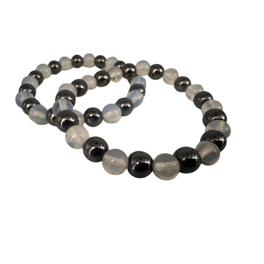 Armband Mondstein & Hämatit