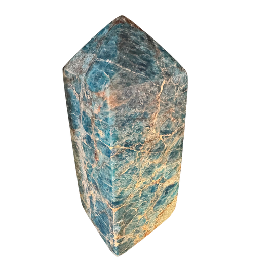 Blauer Apatit Obelisk – Ausdrucksstarker Begleiter für Raum & Wohlgefühl