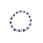 Armband Selenit & Amethyst – Sanfter Begleiter für Alltag & Wohlgefühl