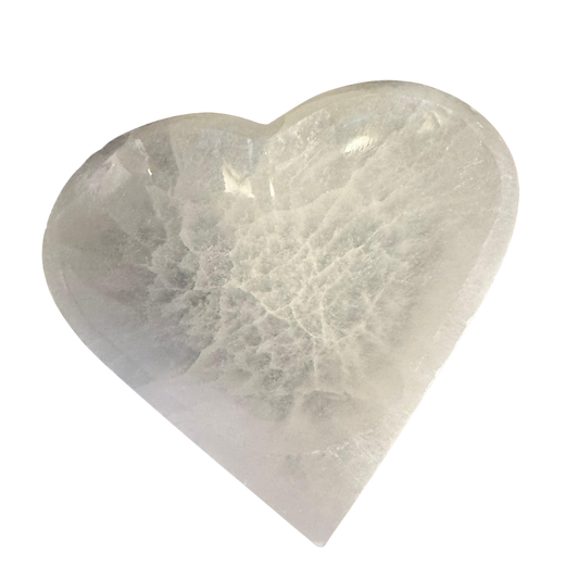 Selenit Schale in Herzform