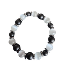 Armband Selenit, Hämatit, Shungit und Onyx – Sanfter Begleiter für Alltag & Wohlgefühl