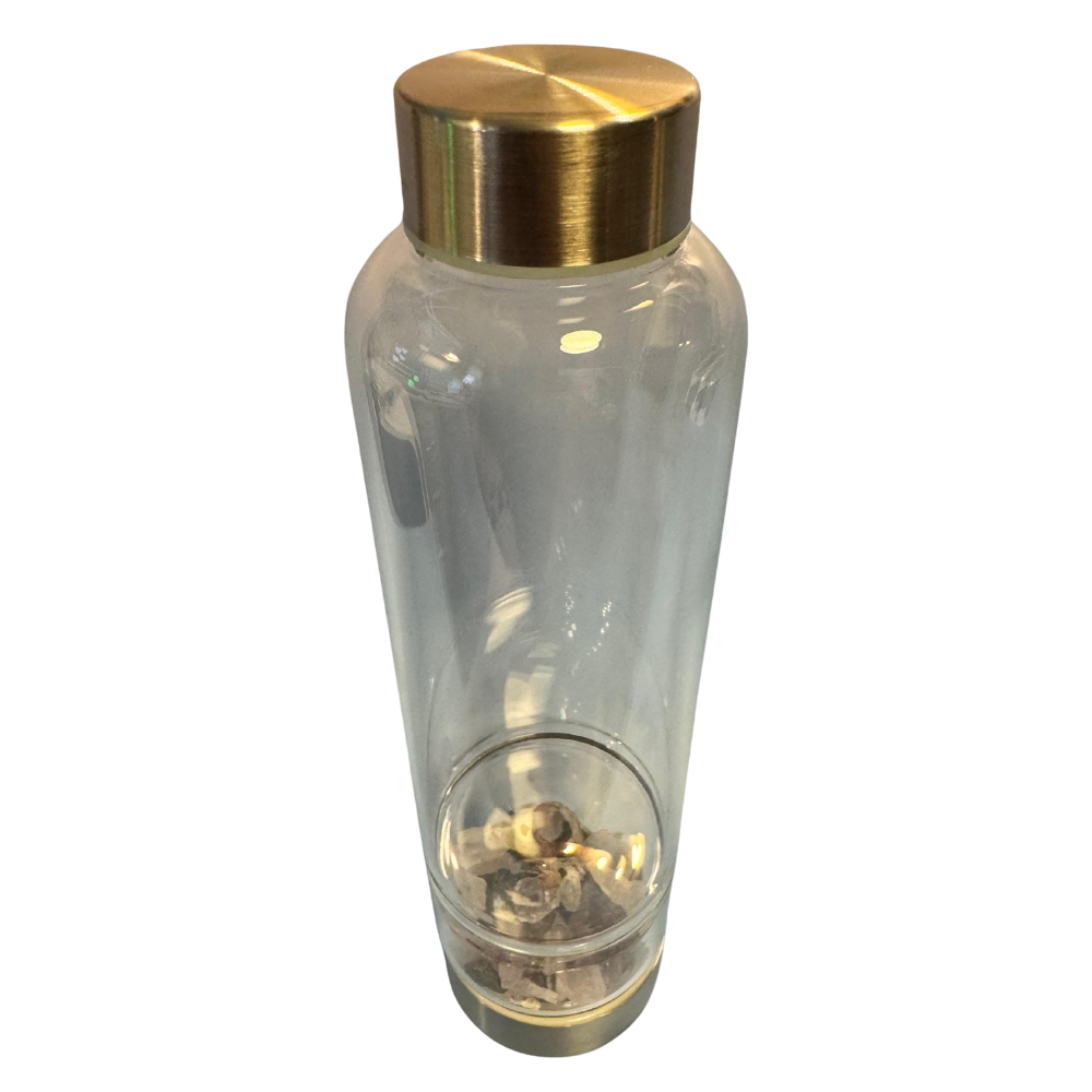 Glasflasche mit Edelstein Einsatz