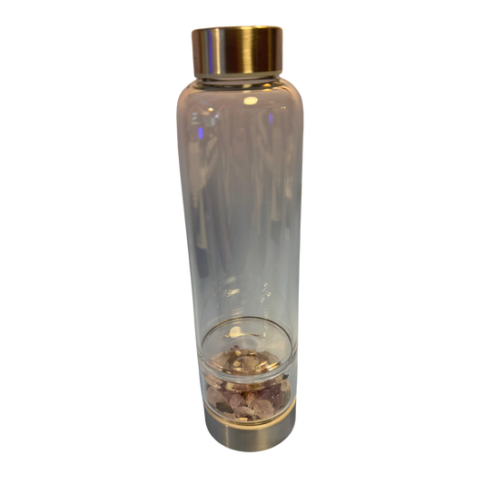 Glasflasche mit Edelstein Einsatz